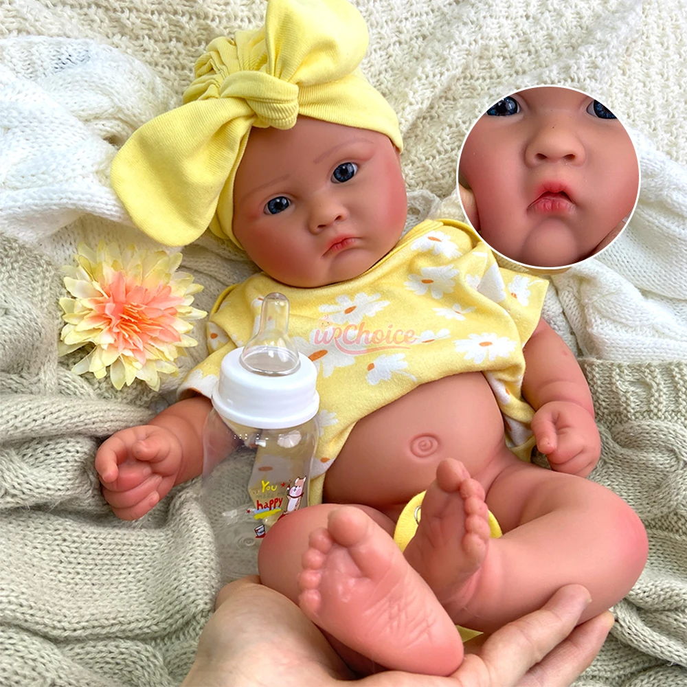 

18Inch High-Quality Silicone Reborn Baby Girl Handmade Soft Body Visible Veins Weighted Doll for Collections Christmas Gift