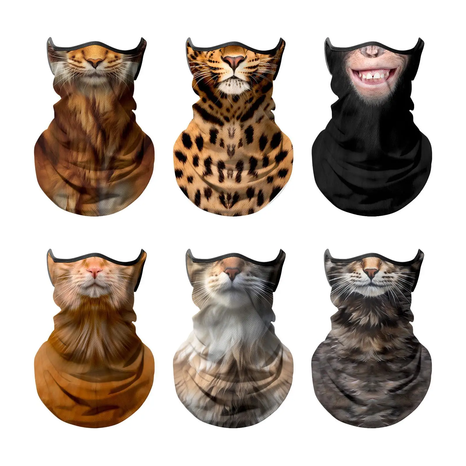 

Bandana Face Mask Outdoor Soft with Ear Loops Breathable Earloop Neck Gaiter