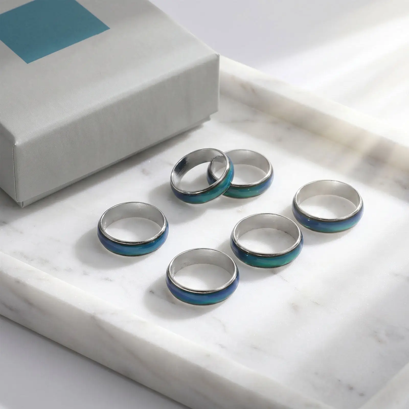 30Pcs Copper Mood Rings Temperature Sensitive Color Changing Band 16 17 18 19 20Mm Unisex Fashion Ring for Couples Party