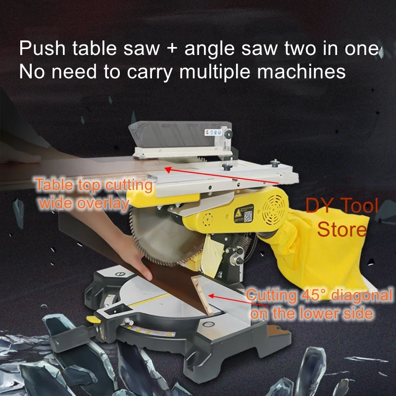 Compound dust-free miter saw 255C Wooden door installation and repair 10 