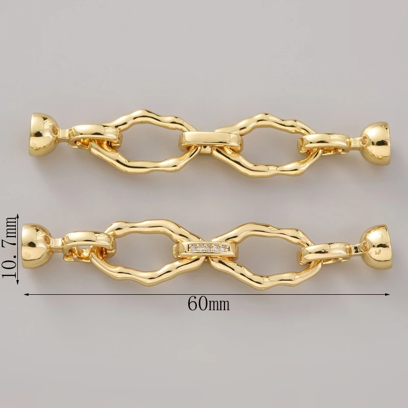 Zircon Fasteners For Bracelets Accessories 18K Gold Plated Connectors For Jewelry DIY Jewelry Making Supplies,Clasp For Jewelry view 4