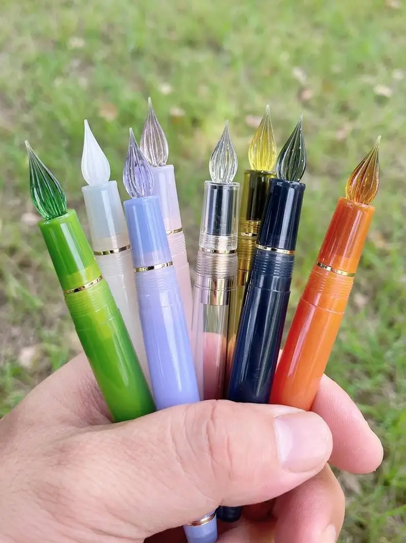 

Jinhao 82 Modified Version Multi-colors Nib Glass Dip Pen With Replacement Fountain Pen Nib