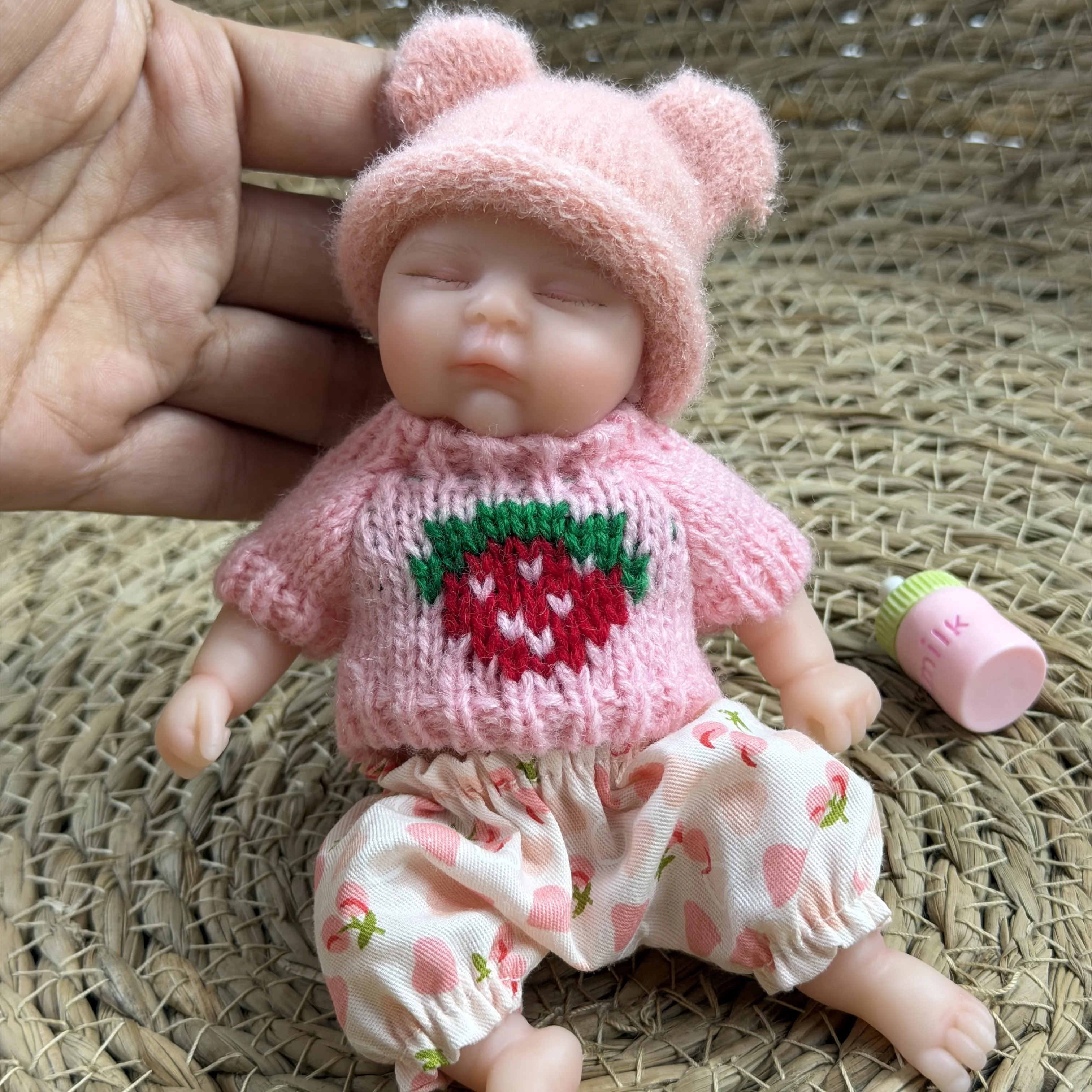 15CM Chubby Peaches Full Solid Silicone Reborn Doll Washable Body Adorable 6 Inch Squishy Elastic Silicone Doll Gift - view 3