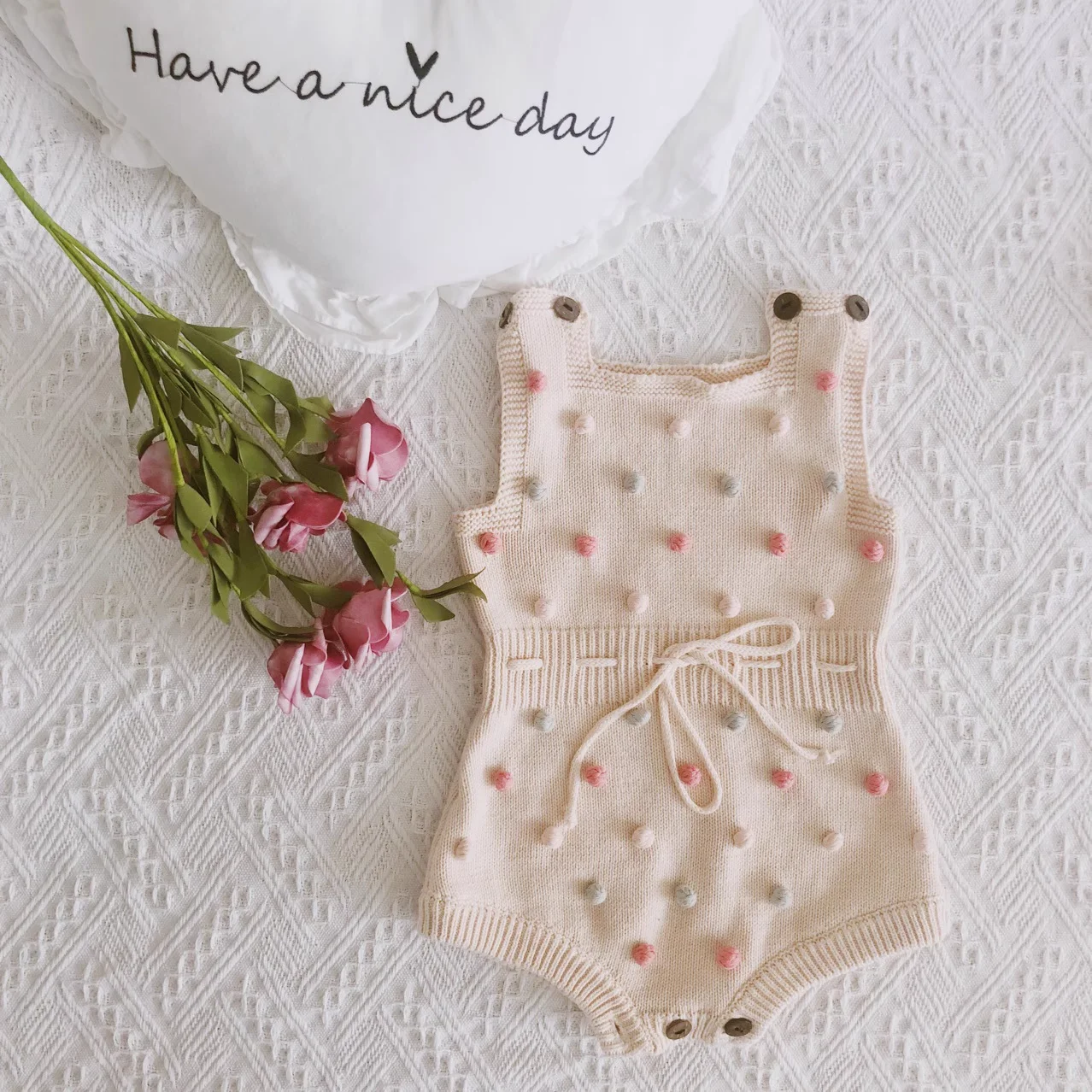 

New autumn baby clothing for 0-3 years old, fashionable girl jumpsuit, stylish apricot sweater knitted jumpsuit