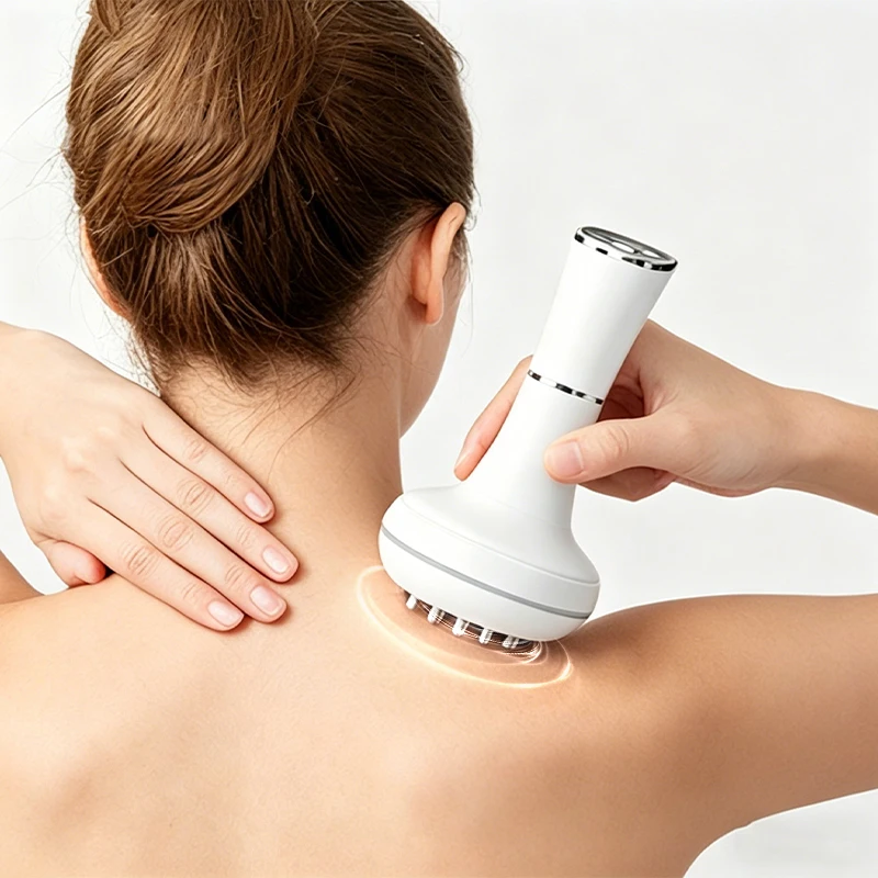 Electric Massage Brush Massager USB Charging Vibration Muscle Relaxation Tool for Exercise Recovery Waist Abdomen Back Arms Legs