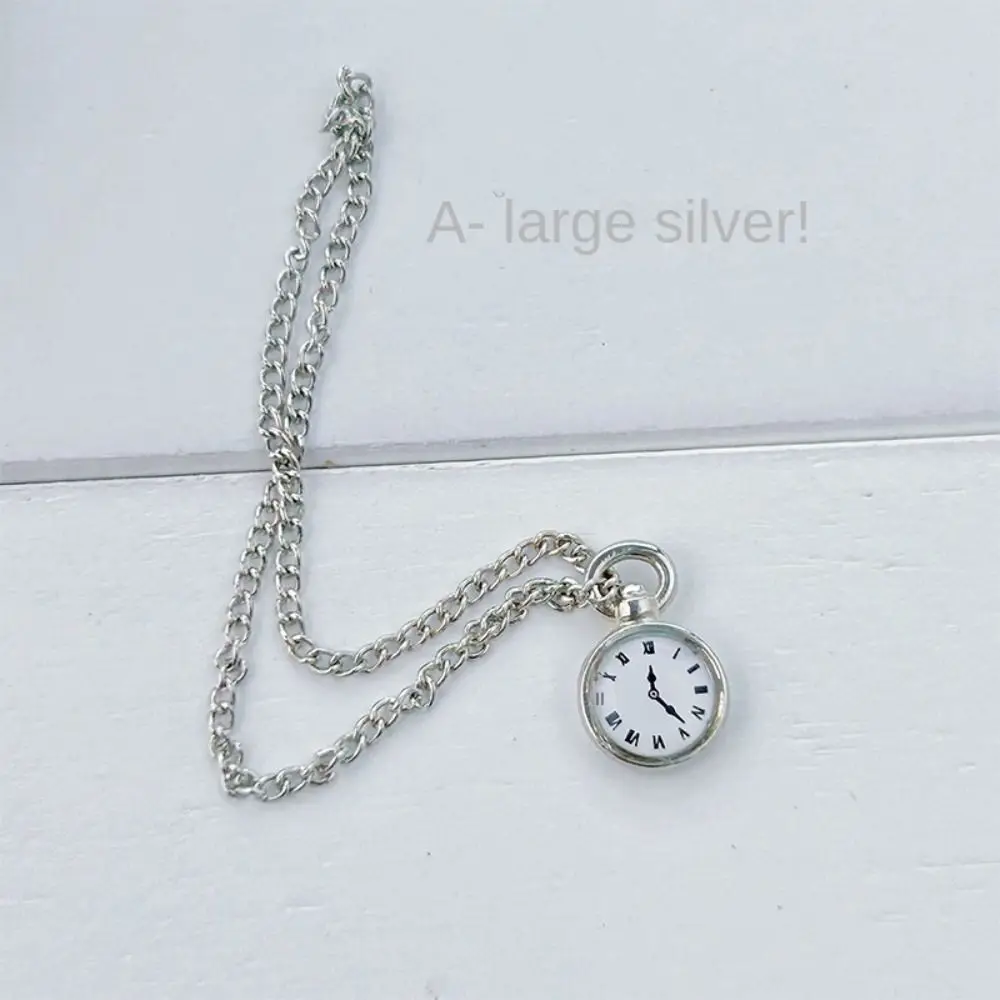 

Necklace Watch Dollhouse Simulation Pocket Watch Ob11 Accessories Simulation Toy Mini Doll Necklace Pocket Watch Alloy Vintage