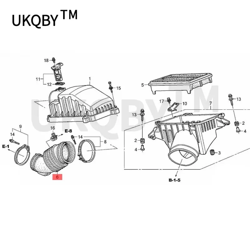 أنبوب مخرج فلتر هواء السيارة أنبوب سحب الخانق أنابيب الهواء hon daa cur a قناة خزان المياه للمحرك قم بتوصيل خرطوم سحب فلتر الهواء