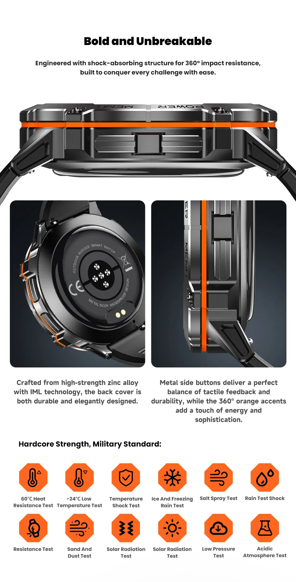 New For Huawei Smart Watch Men AMOLED Full Touch Screen 10 Meters Waterproof GPS 1000mAh High Battery Compass 170+ Sports Modes