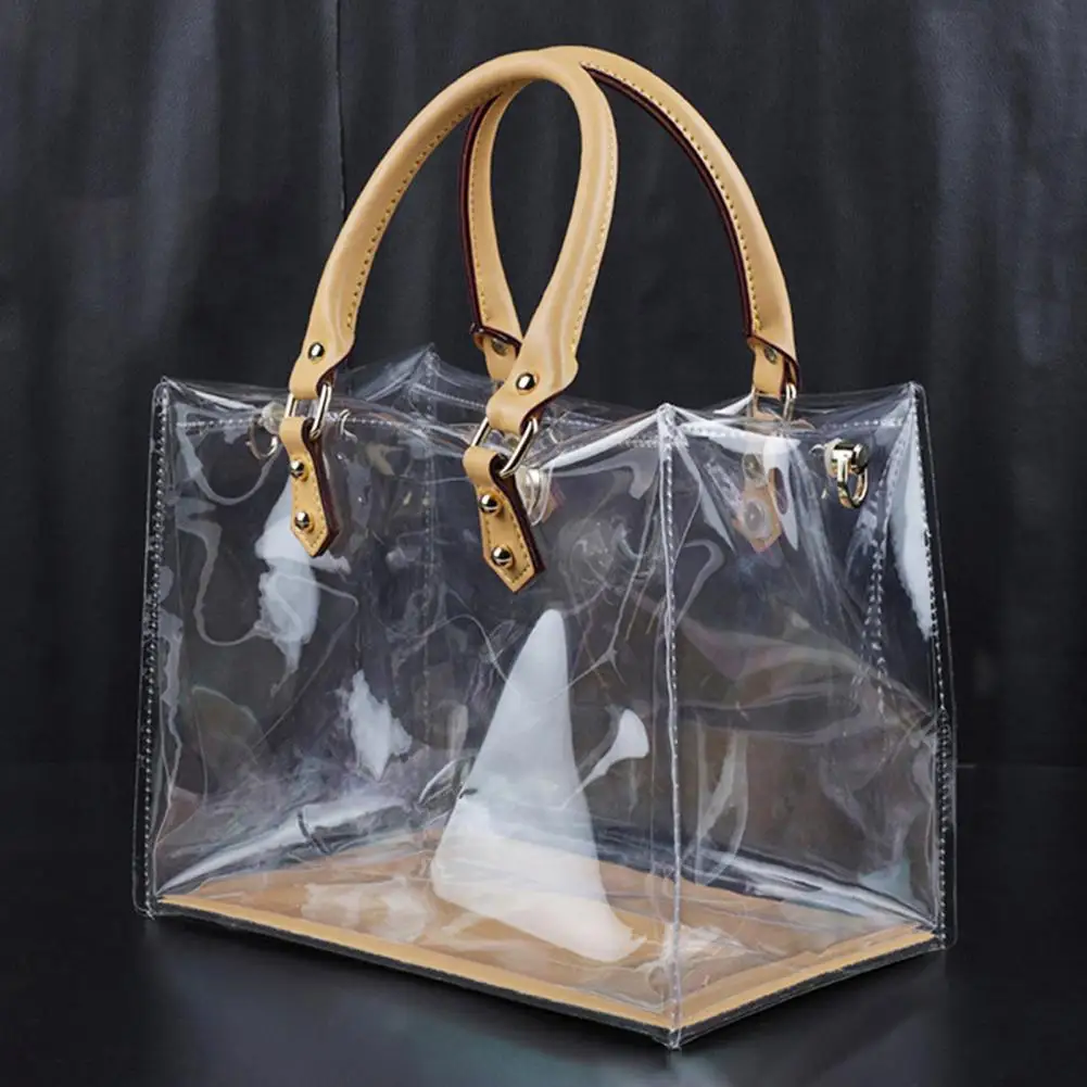 DIY Clear Tote Bag Waterproof PVC Transparent Handbag Handmade Women Hand Bag Craft Accessories Tool Set