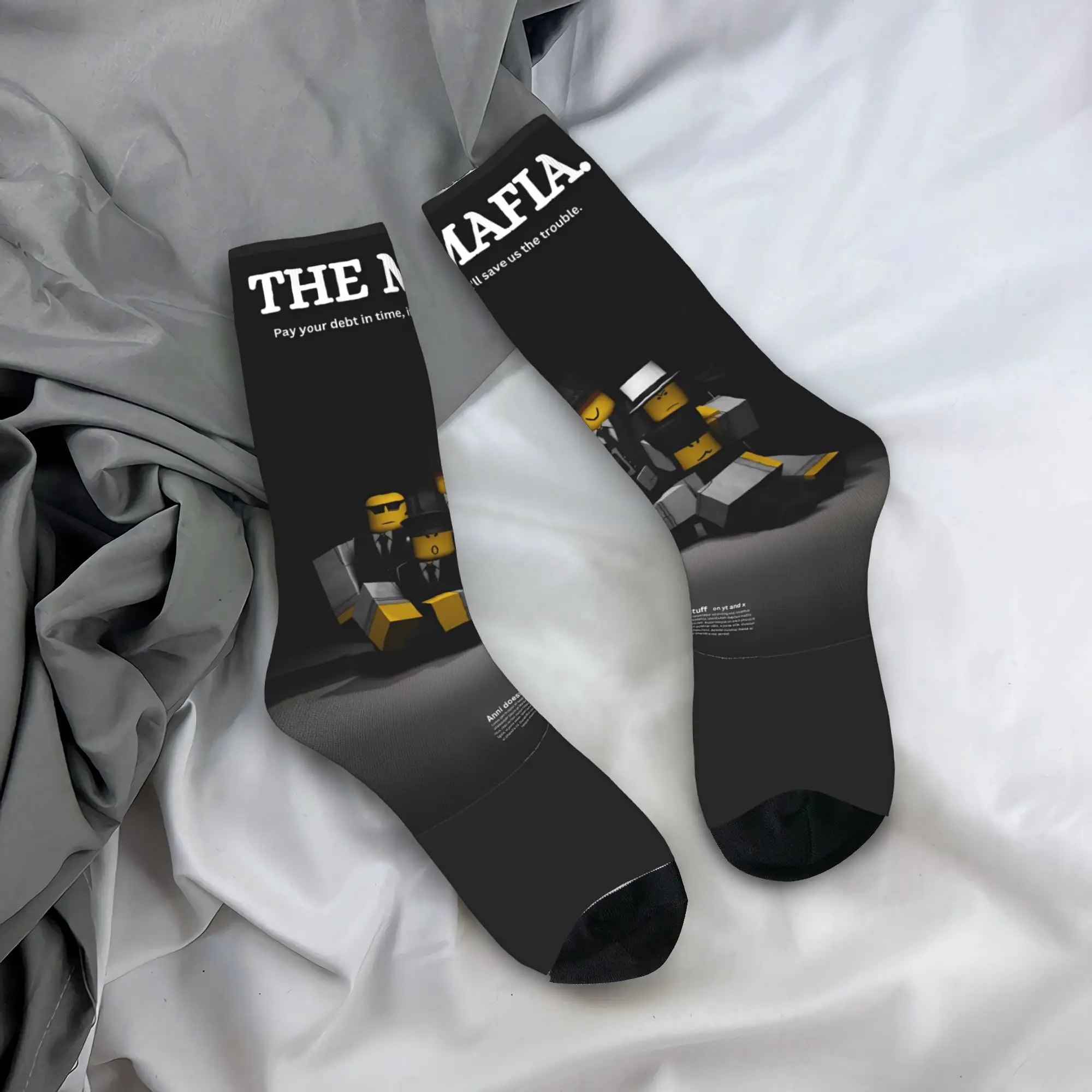 Men Socks The Mafia Forsaken  Stockings Anti Sweat Breathable Socks Autumn Trendy Printed Climbing Socks