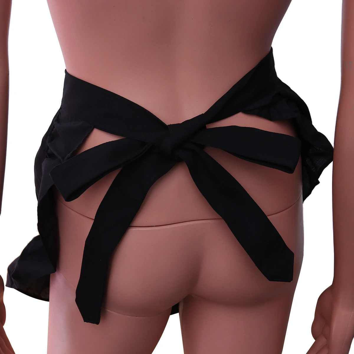 

2Pcs Pure White Half Apron Premium Cotton Adjustable Waist Maid Waitress Use Hotel Cafe Restaurant Bakery Half Apron