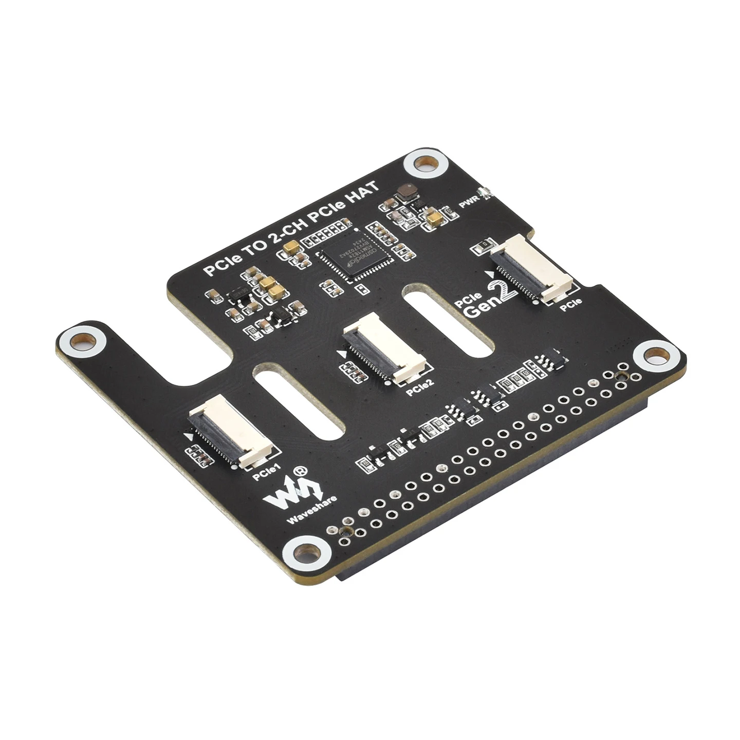 

Плата расширения PCIe To 2-CH PCIe FFC Dual PCIe HAT для Raspberry Pi 5
