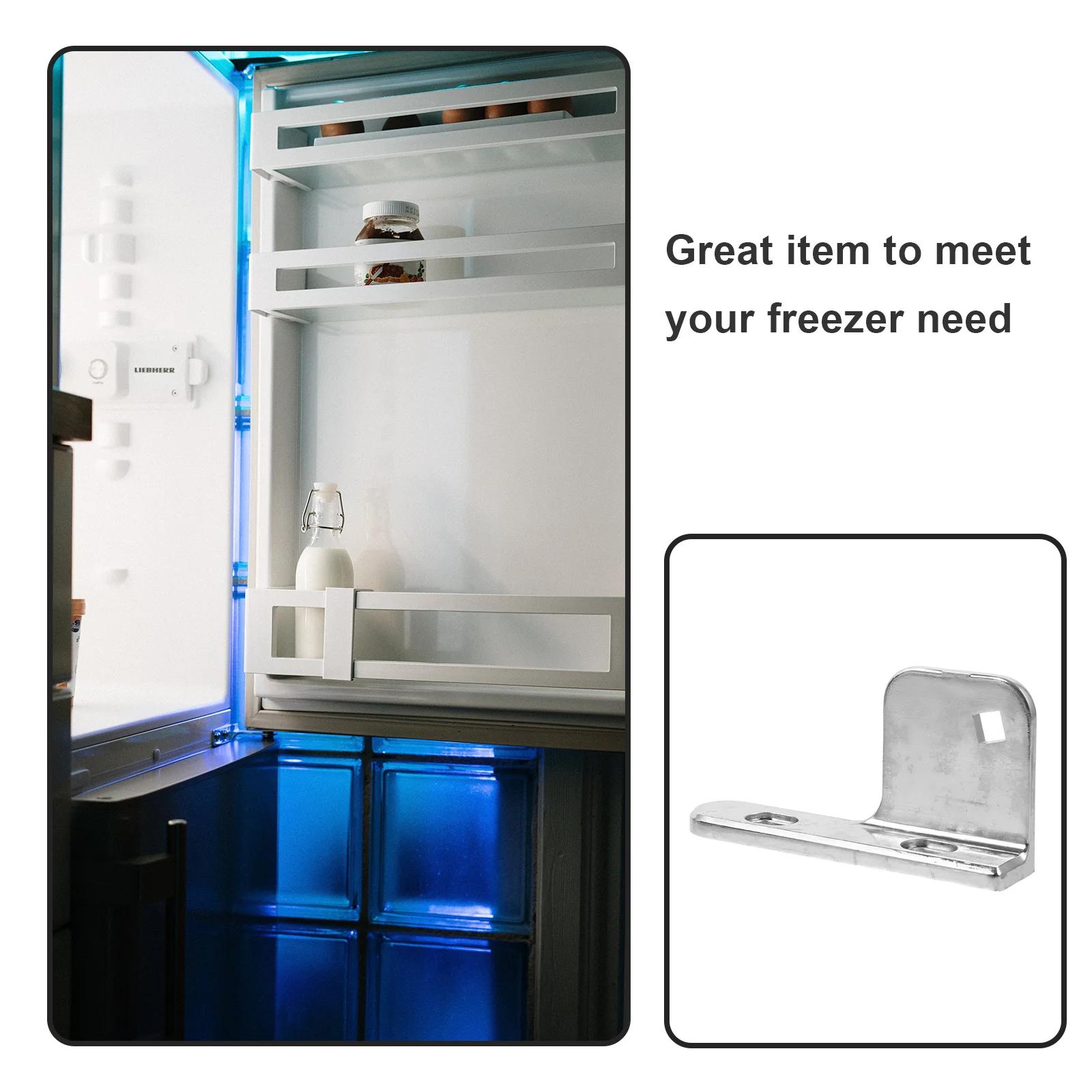 

Stainless Steel Freezer Hinge Professional Small Door Durable Silent Rotation Fridge Accessory Replaceable Thickened