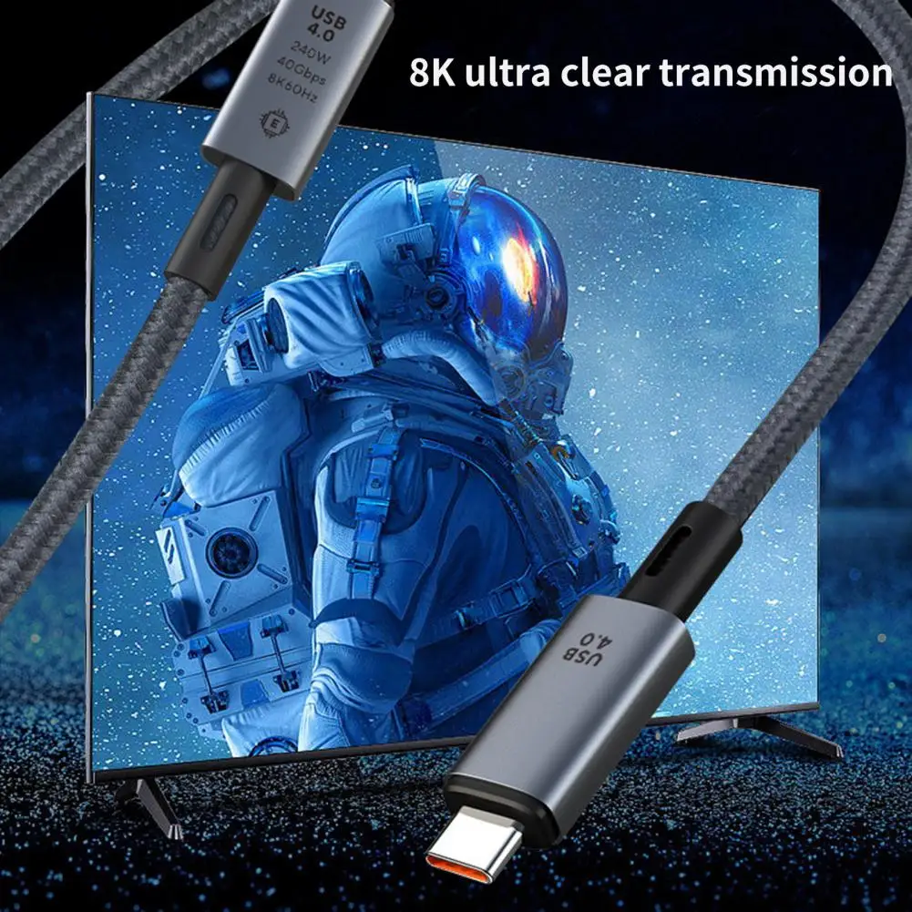 Fast Charging Cable  Portable 8K 60Hz Efficiency  Type C to Type C Data Cable Cord Cellphone Accessories