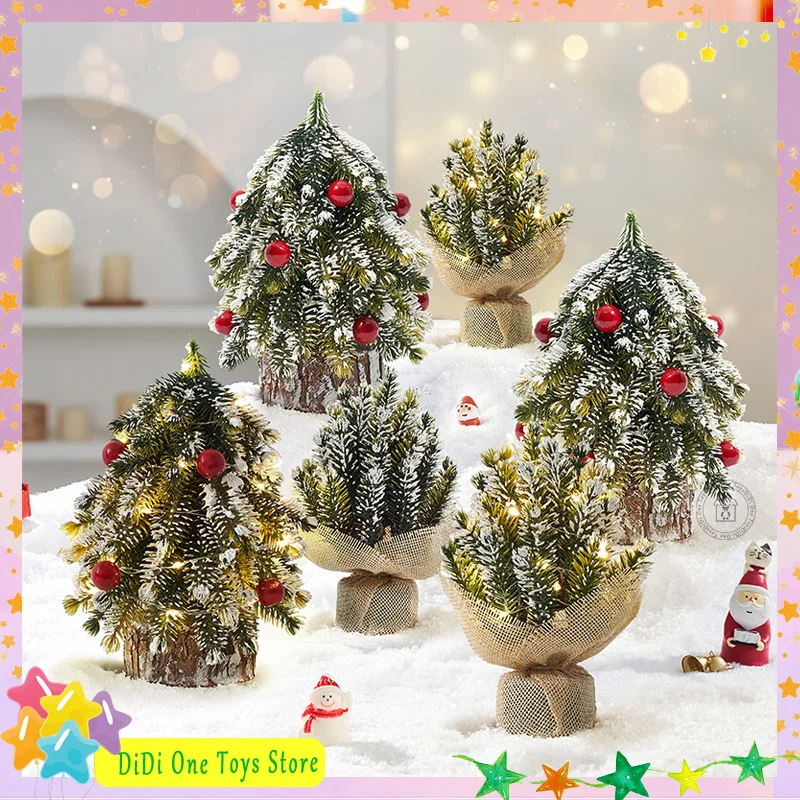 20/30/40cm Christmas Tree Home Bedroom Party Decorations Artificial Christmas Tree Children Diy Handicraft 2025 New Year Gift