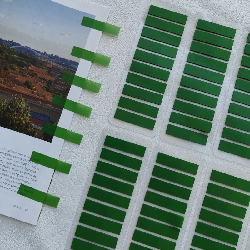 10Packs 2000 Sheets Transparent Sticky Notes Self-Adhesive Annotation Books Bookmarks Memo Pad Index Tabs Stationery