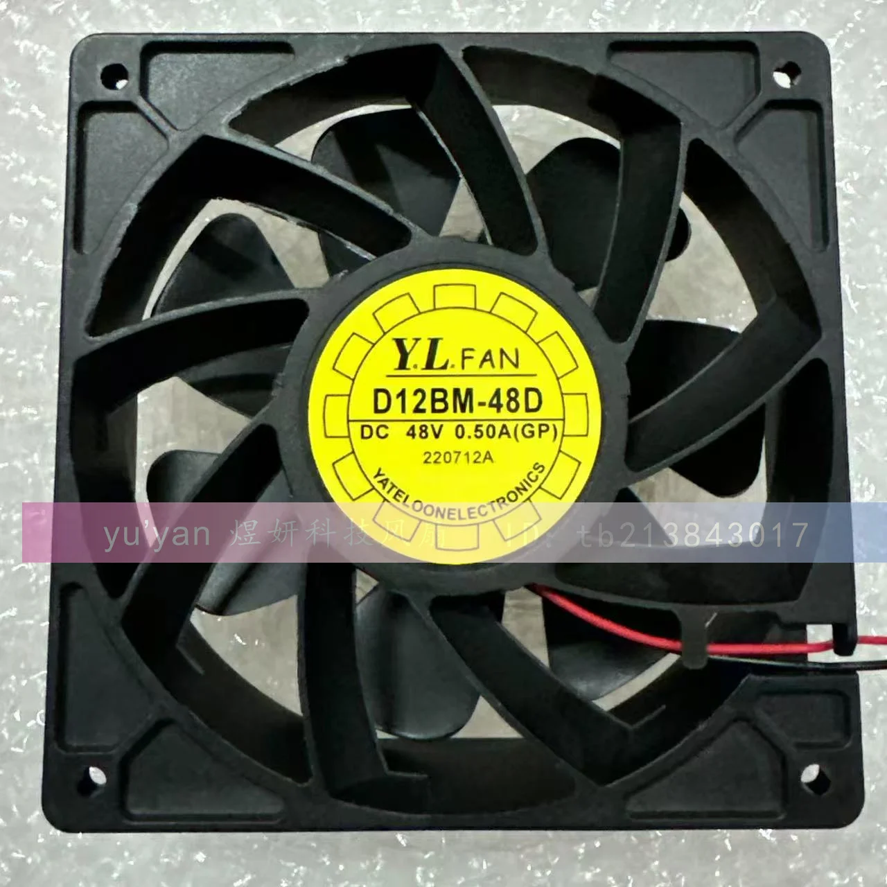 

YL FAN D12BM-48D DC 48 В 0,50 А 120 мм 2-проводной охлаждающий вентилятор для сервера