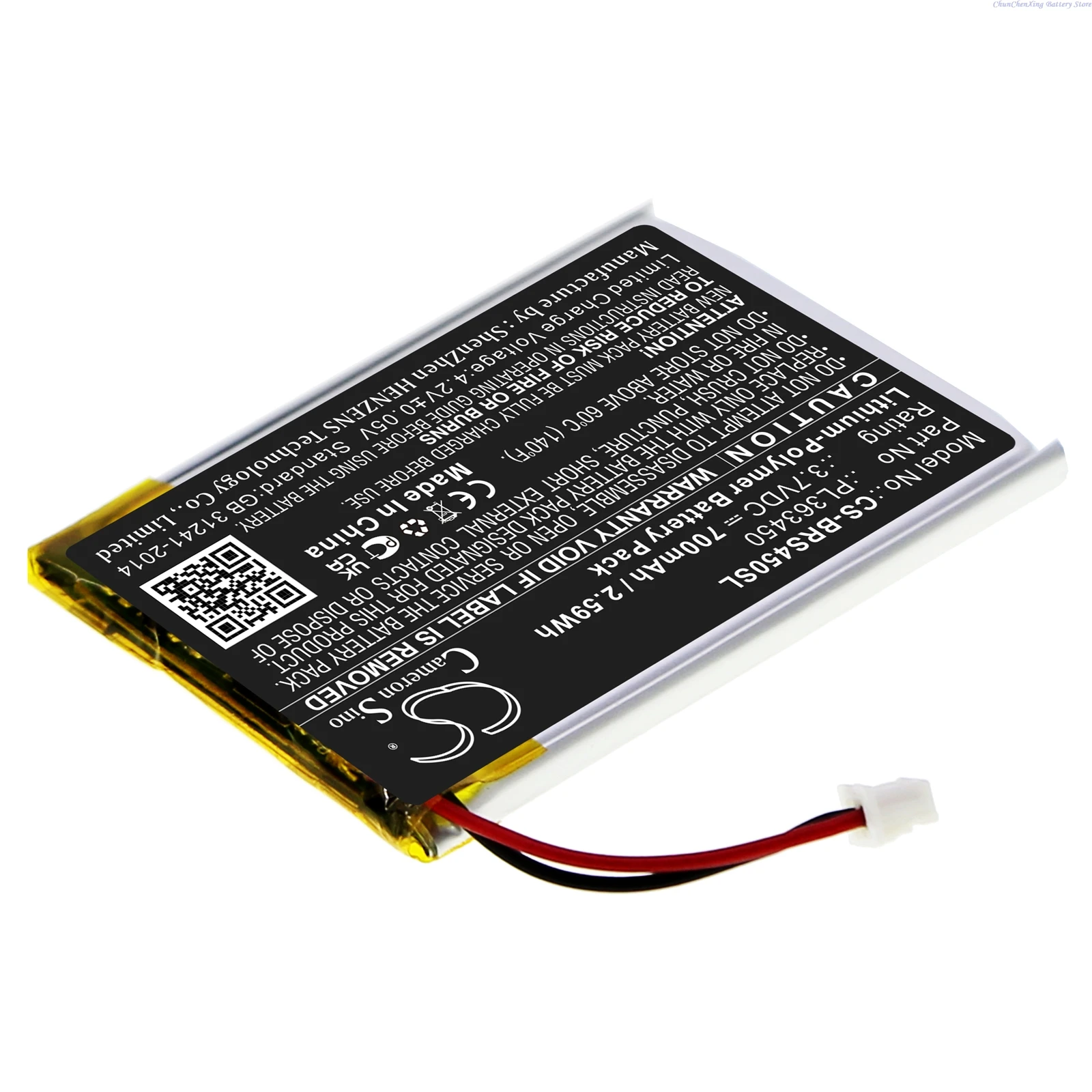 Cameron Sino 3.7V 700mAh Wireless Headset battery PL363450 for BlueParrott S450, S450-XT +TOOL