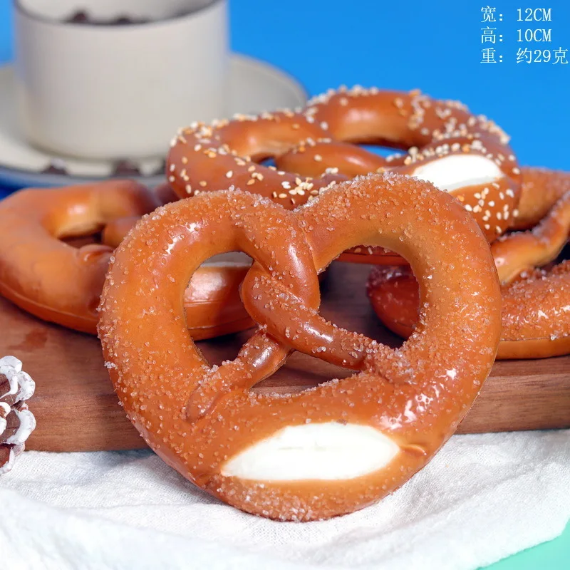 خبز الوليد المزيف بعقدة مسبقًا على شكل خبز الخبز المحمص الفرنسي نموذج الطعام مشهد المطبخ الإبداعي محاكاة المفروشات المنزلية اطلاق النار ديكور المنزل #6