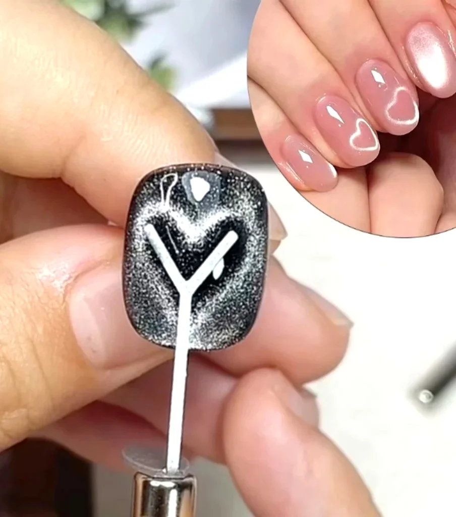 Y Shaped Love Heart Magnetic Nail Art Tool