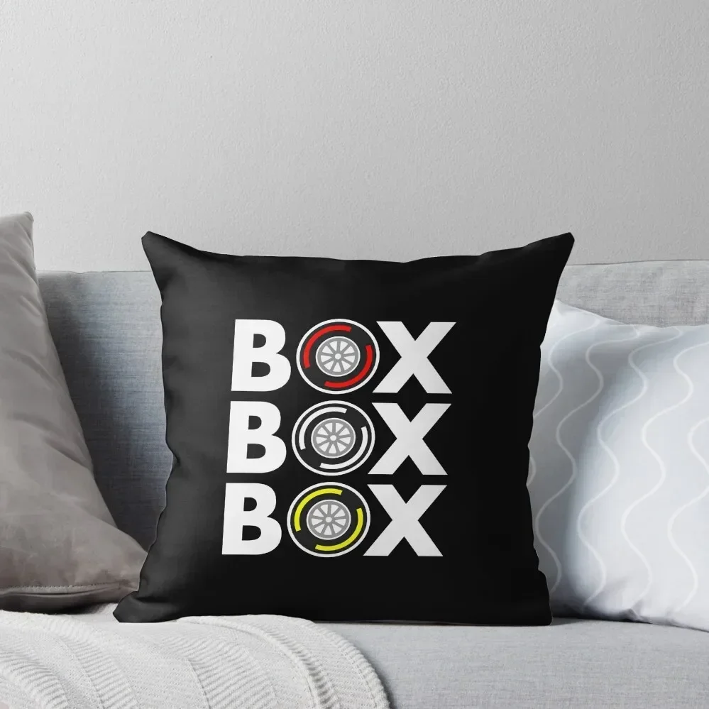 

Box Box Box F1 Tyre Compound White Text Design Throw Pillow Couch Pillows Christmas Pillows pillow