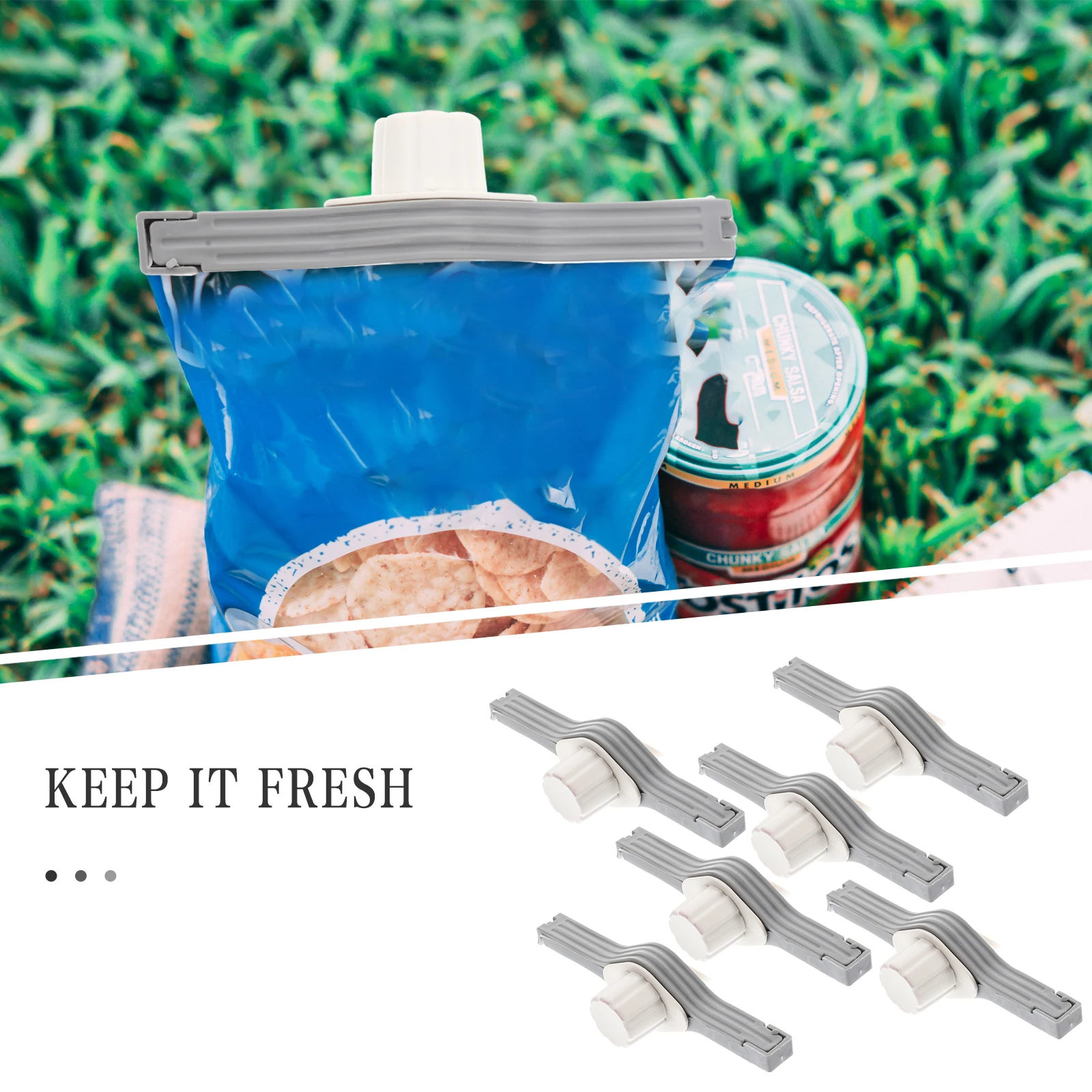 

5pcs Food Bag Sealing Clips Fresh Keeper Reusable Plastic Chip Clip Kitchen Storage Tools Home ganizers