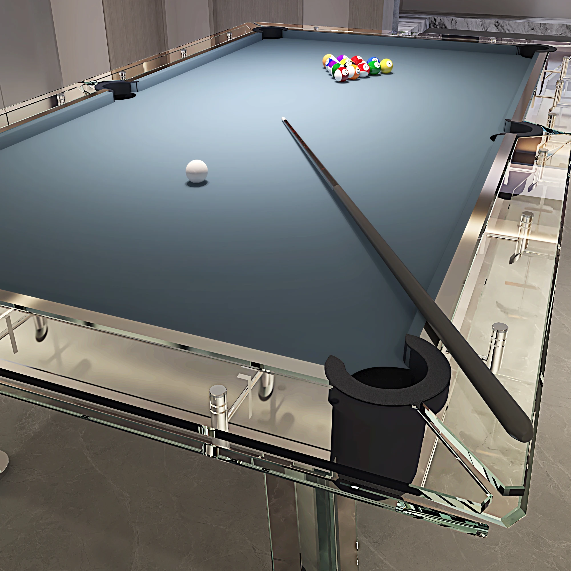 Luxury Pool Table Slate Pool Table 7ft Coin Operated Billiard Table