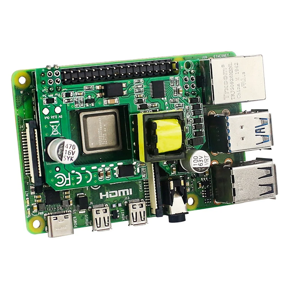 #087C for Raspberry Pi 4B POE Module Power over Ethernet IEEE 802.3Af (green)