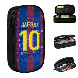 Étuis à crayons de football numéro 10 pour filles et garçons, sacs porte-stylo Messi, grand rangement, étuis à crayons scolaires pour étudiants, Argentine