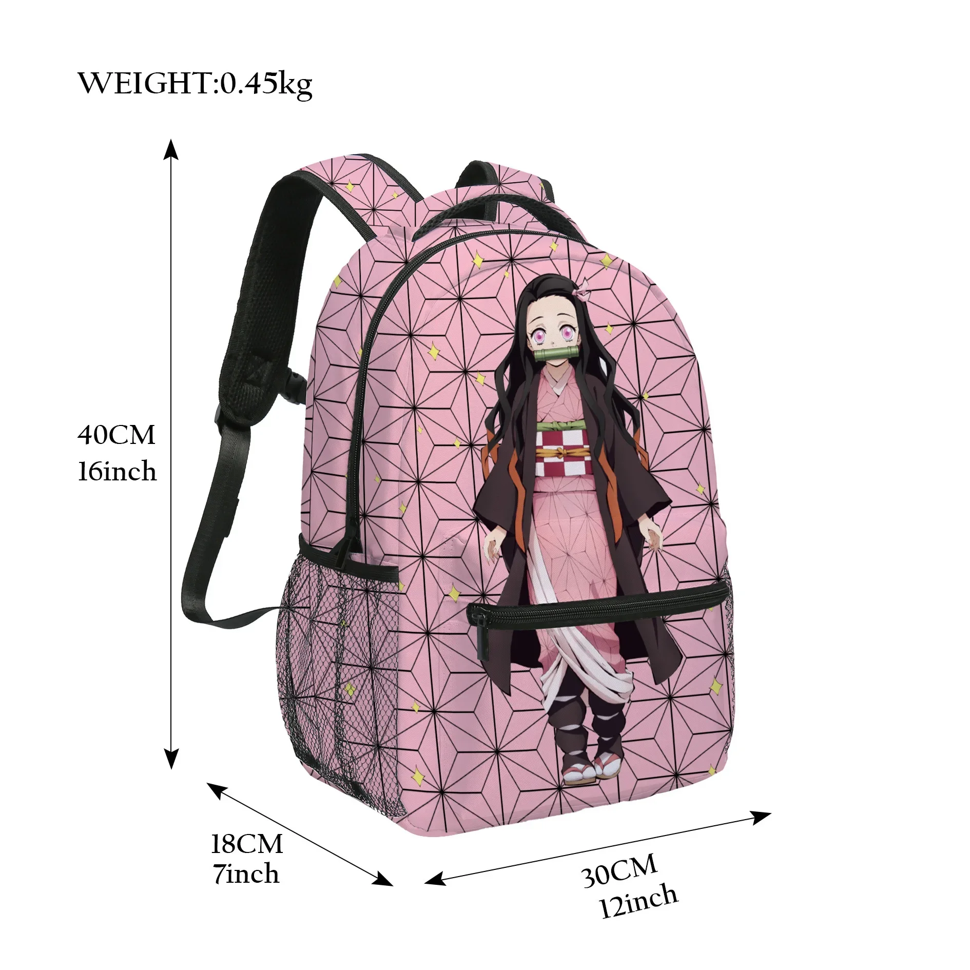 Anime Ghost Slayer Schoolbag Elementary School Student Backpack Junior High School Student Backpack Cartoon School Bag Mochila