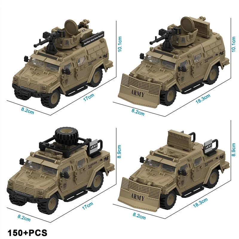 بوليمورفك لتقوم بها بنفسك العسكرية TBS مقاومة للانفجار SWAT نموذج مركبة اللبنات مجموعة تجميع الطوب سيارة مدرعة الاطفال اللعب هدية
