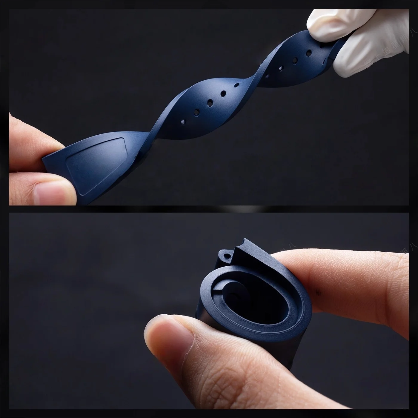 مناسبة لسلسلة غوص أوريس 7730 حزام ساعة مطاطي خاص 24-12 مم حزام ناعم مقاوم للماء