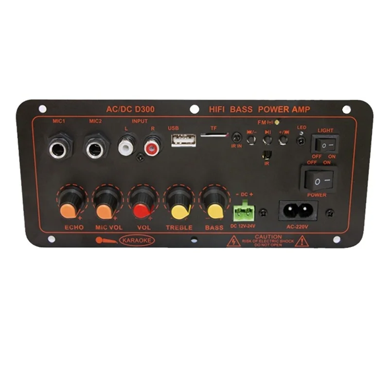 Bluetooth 5.0 Audio 300W Scheda amplificatore D300 Subwoofer Doppio microfono AMP Modulo amplificatore Lettore multimediale per auto-N36R