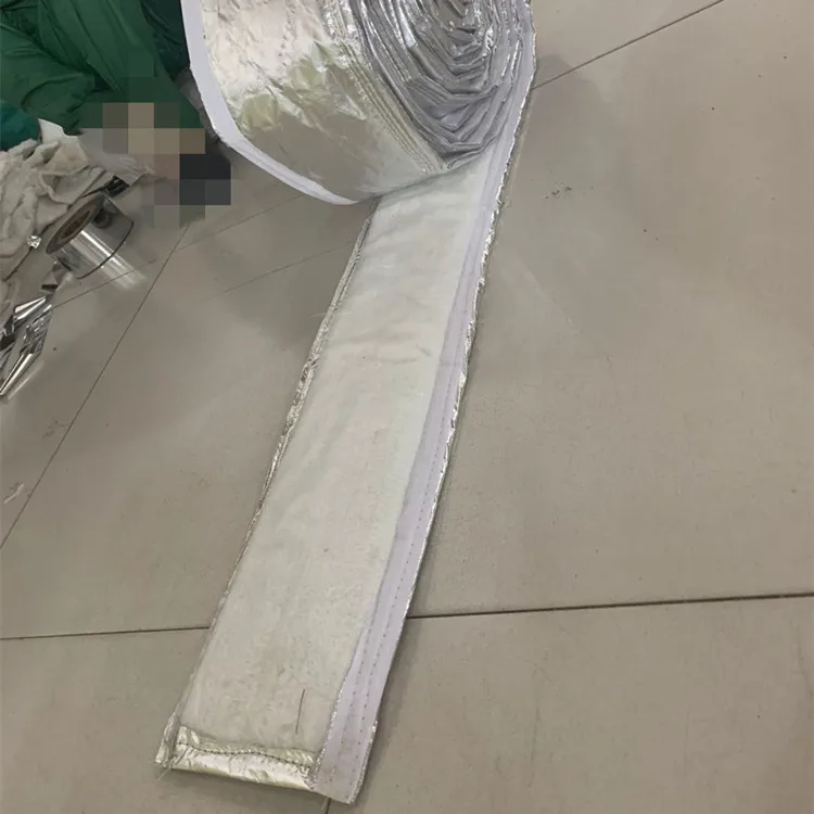 Metal Hose Insulation Sleeve Self Adhesive Heat Resistant Thermal Protective Cover for Hot Fluid Transfer Pipe Industrial Use