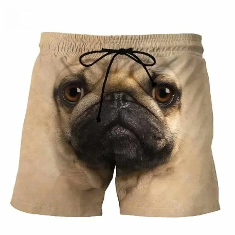 

3D Printed Beach Shorts for Men Loose Fit Summer Casual Cotton Pants mid Waist Zipper Closure Printed Design Beachwear