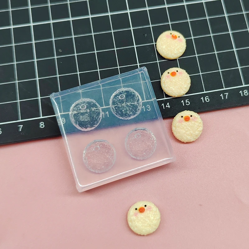 Mini Cute Bird Round Cookie Silicone Mold 1:12 Dollhouse Miniature Food DIY Clay Epoxy Resin Mould Handmade Craft Making Tool