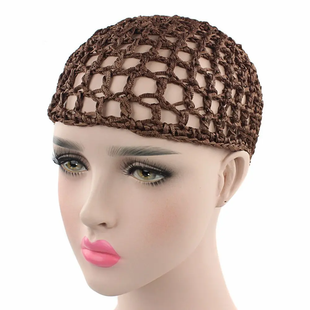 Turbans Fashion Cover Night Handmade Crochet Net Hat Mesh Cap Snood Hair Net