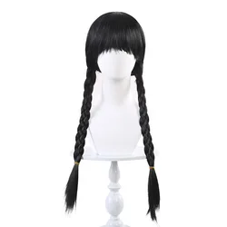 Wednesday Addams Wig TV Wednesday Cosplay Dokidoki Addams Family Wednesday Black Long Braids Synthetic Hair Thing