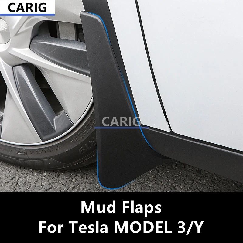 Mud Flaps For Tesla MODEL 3/Y Without Punching And Non-destructive Installation Of Mudguards And Sandstone,Accessories