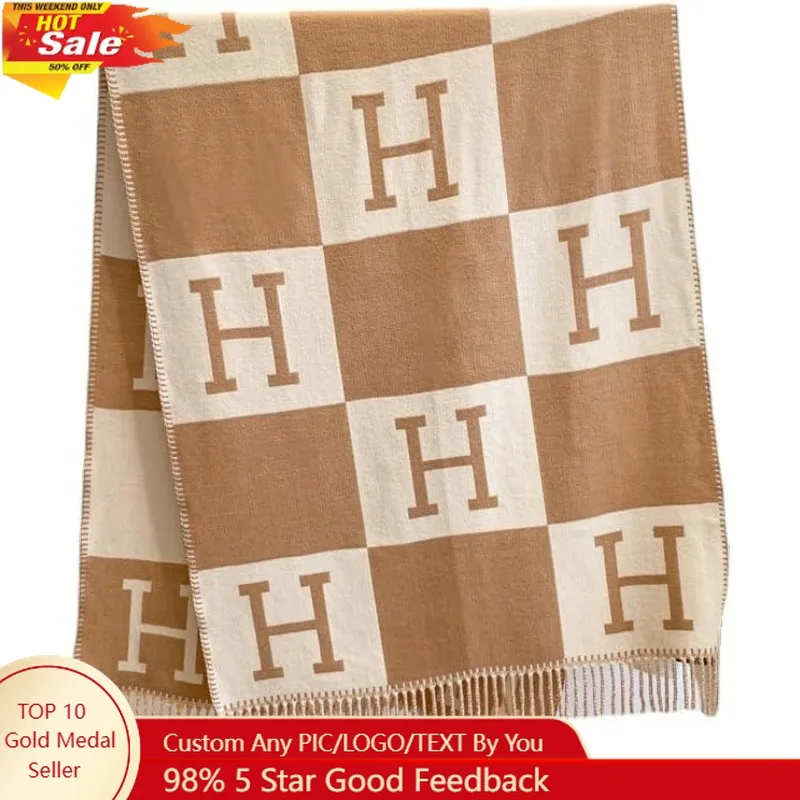 

SYLALE Scarf For Women 1 Piece Of Women'S Autumn Winter Tassel Scarf Imitation Cashmere Brushed Long Shawl H Letter Warm Neck