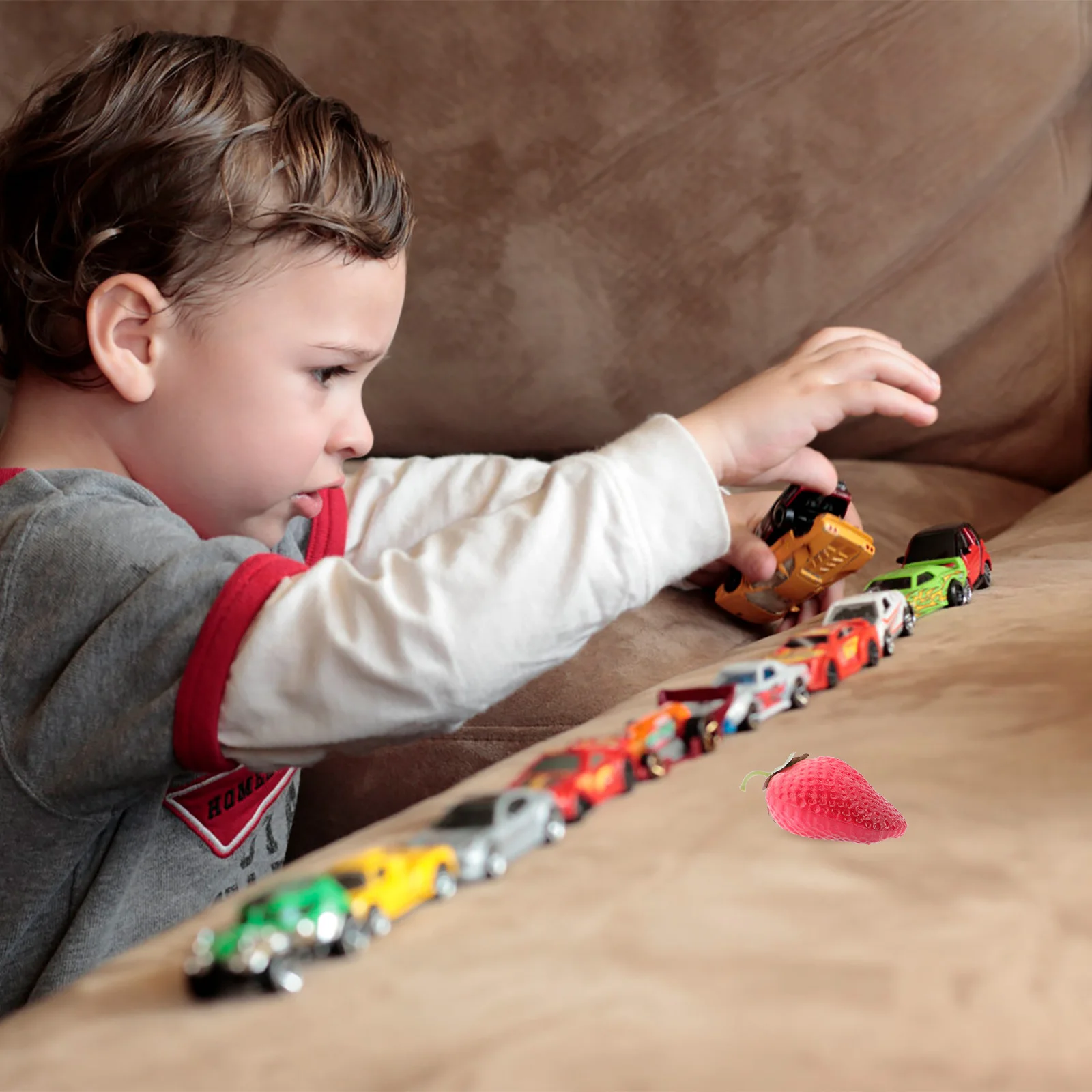 الفراولة الهزازات الموسيقية الفاكهة قرع أداة ملونة الطفل التفاعلية حزب الدعامة الخدمة الطويلة في الحياة