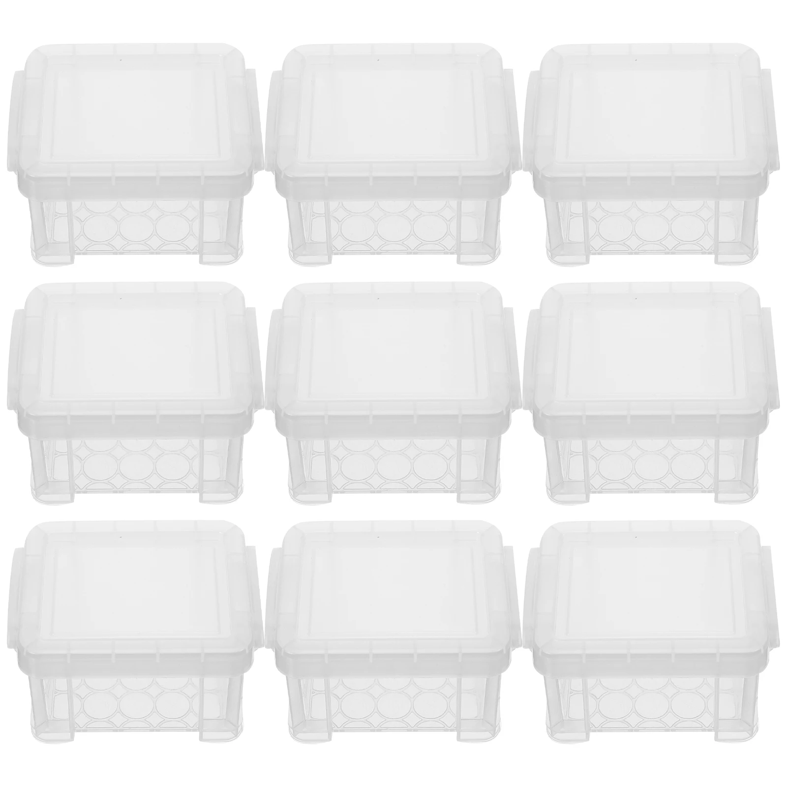 

10Pcs Clear Small Storage Containers Plastic Organizing Bins with Lids for Beads Buttons Earrings Jewelry Craft Supplies