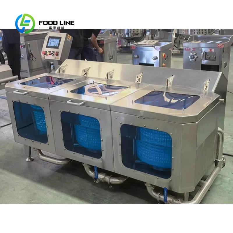 Customized Vegetable Carrot Lettuce Celery Ozone Automatic Air Bubble Cleaning Dry All-in-one Drum Type Washing