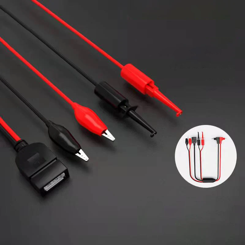 Кабель постоянного тока для телефона с USB-выходом, инструменты для ремонта, печатная плата, силовой кабель с зажимом типа крокодил, кабель дл...