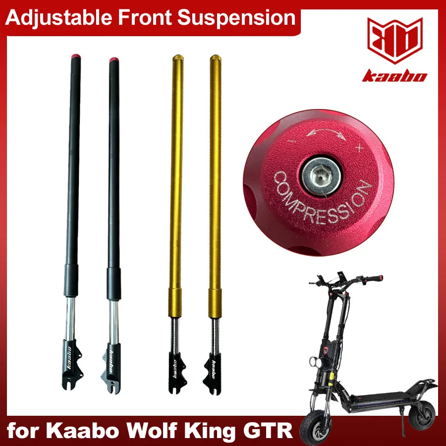 GTR Adjustable Front Suspension Tube Upgraded Hydraulic Shock Absorber Stem Pole for Kaabo Wolf King GTR Scooter Original Parts