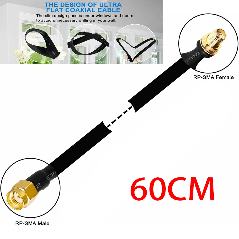 Brand New New Extension Cable Accessories RP-SMA Male To RP-SMA Female Thru 0-6 GHz 50 OHM Hotspot And Antenna