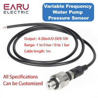 Pressure Transducer Pressure Transmitter Water Pump Sensor Cable 1m -1-0Bar 0-1Bar 4-20mA 0-5V 0-10V G1/4 0.5% FS High Precision
