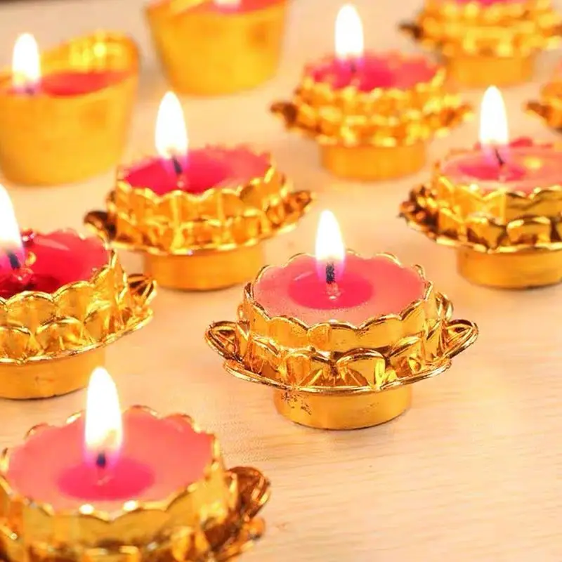 Handmade Lotus Flower TeaLight Candle, Floating Candle and Tea Lights, Centerpieces for Tables, Bridal Baby Shower, 28 PCs