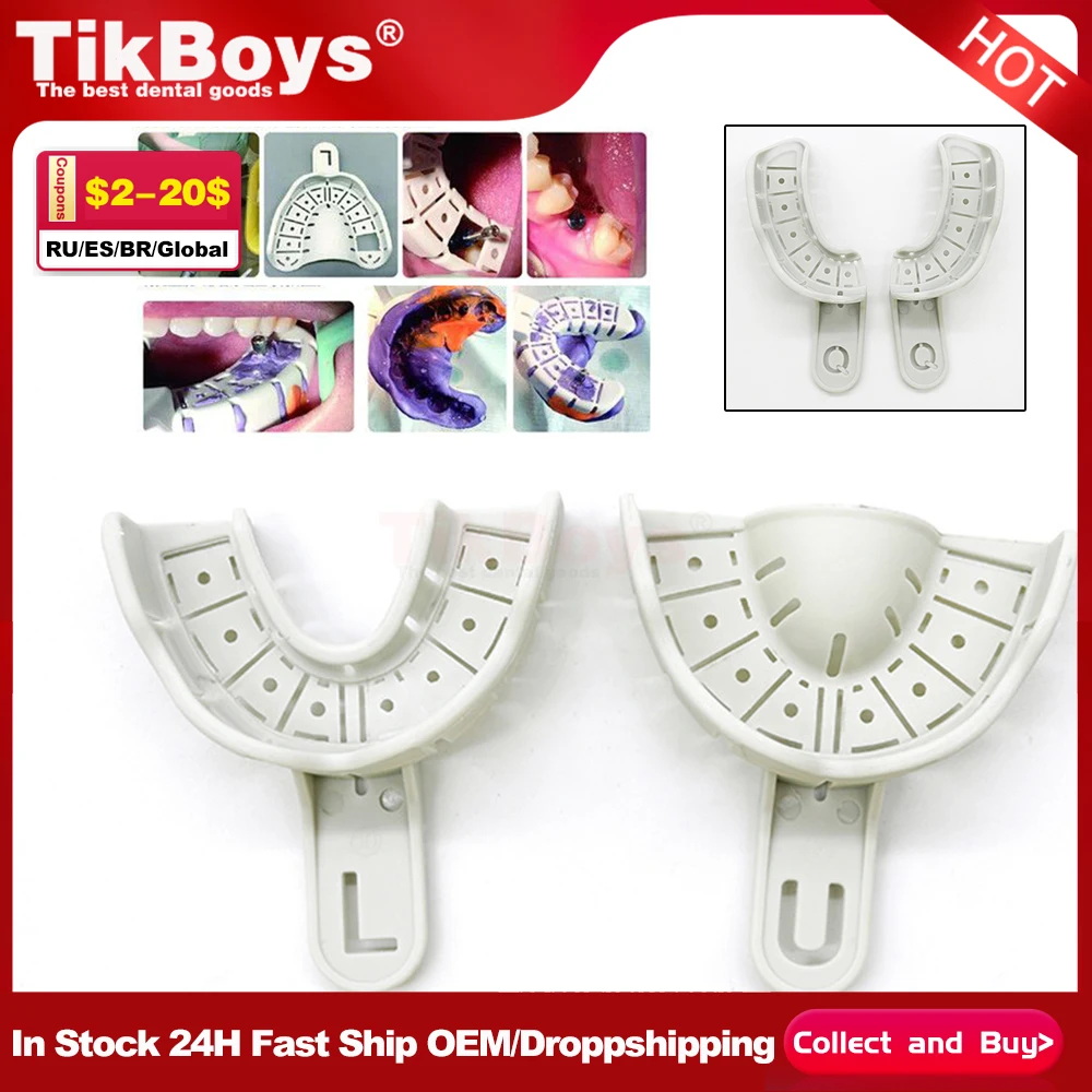 

10pairs Dental Implant Tray Full Mouth 134℃/273.2°F Partial Mold Removable Resistant To High Temperature Disinfection S M L