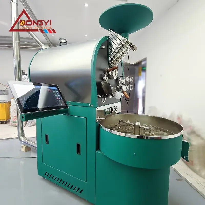 2026 REEKSS New 15.5 Inch Touch Screen Industrial PC Coffee Roaster Electric Power Source Intelligent Machine Cast Iron